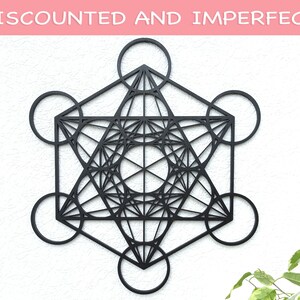 DISCOUNTED Sacred geometry wall hanging, Metatrons cube wall decor,  Geometric wood wall decor, Mineral recharger tray, Wooden  Metatron