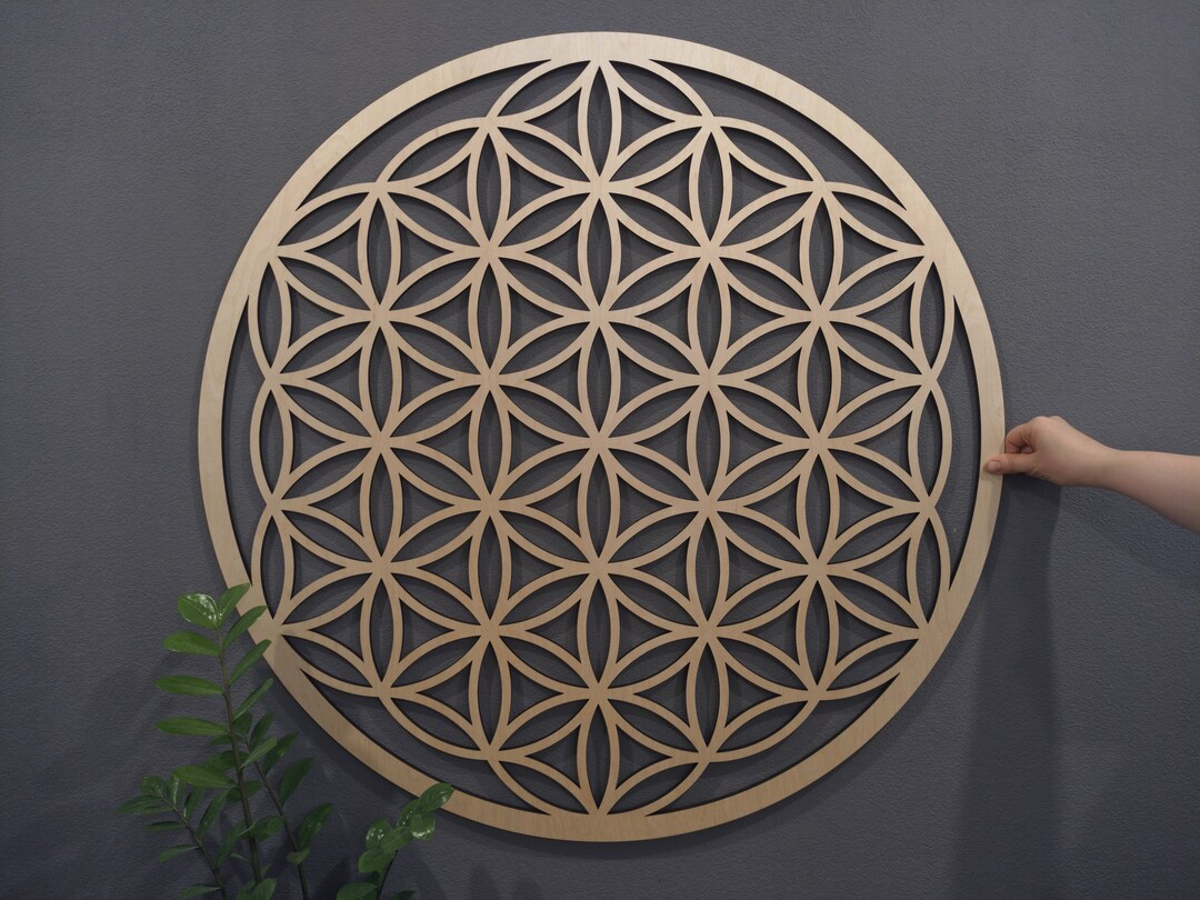Flower of Life Wood Wall Decor, Sacred Geometry Mandala Art - Etsy