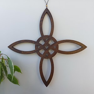 Huisbescherming heksenknoop, Wiccaknoop decor, Witchy cadeau voor coven, Samhain-cadeaus, Heidense Wicca deurbescherming, Kracht van vier elementen