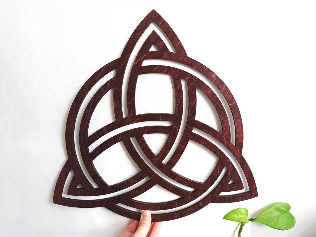 Celtic Knot Wood Wall Decor 20 Inches Trinity Knot Wall Art Etsy