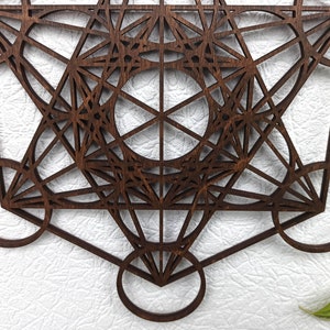 Metatrons Cube Wall Decor, Sacred Geometry Wall Art, Yoga Studio Decor ...