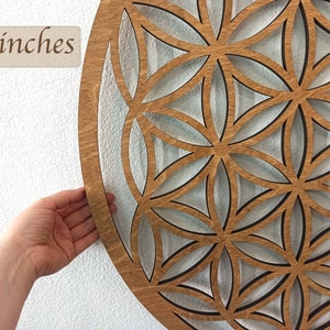 Flower of life wall decor, Bedroom wall hanging, Sacred Geometry Wall Art, Yoga studio decor, XL mandala wood decor