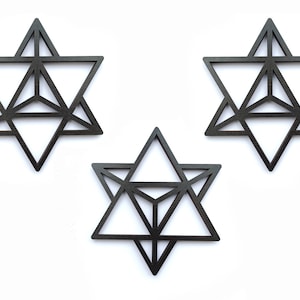 Merkaba wood wall art, Sacred Geometry wood wall hanging, Meditation wall decor, Merkaba Star Tetrahedron Ornament, Altar wall hanging