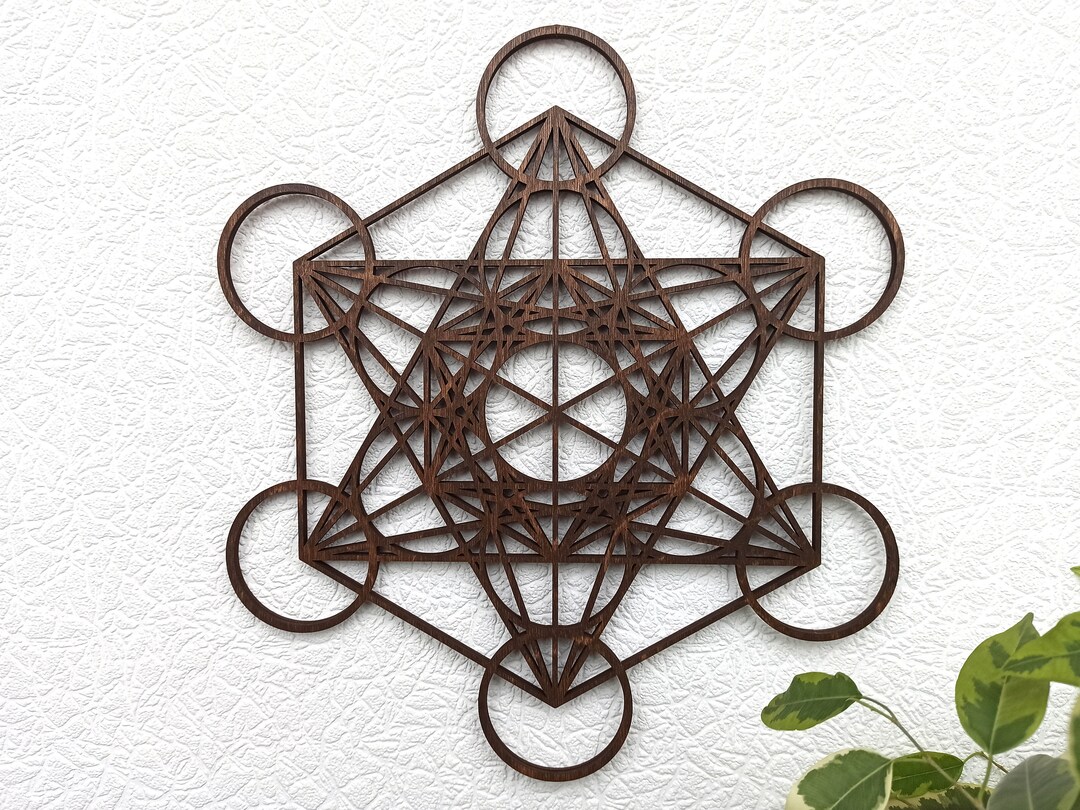 Metatrons Cube Wall Decor, Sacred Geometry Wall Art, Yoga Studio Decor ...