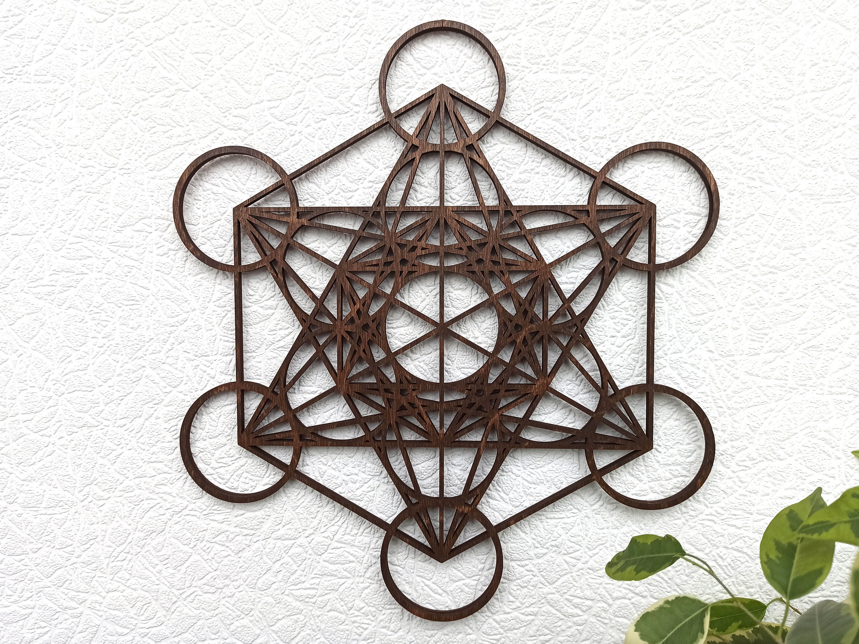 Metatrons Cube Wall Decor, Sacred Geometry Wall Art, Yoga Studio Decor ...