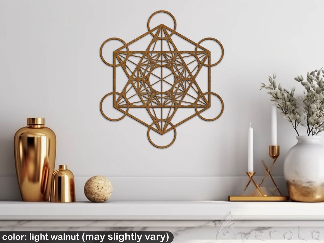 Metatrons Cube Wall Decor, Sacred Geometry Wall Art, Yoga Studio Decor ...