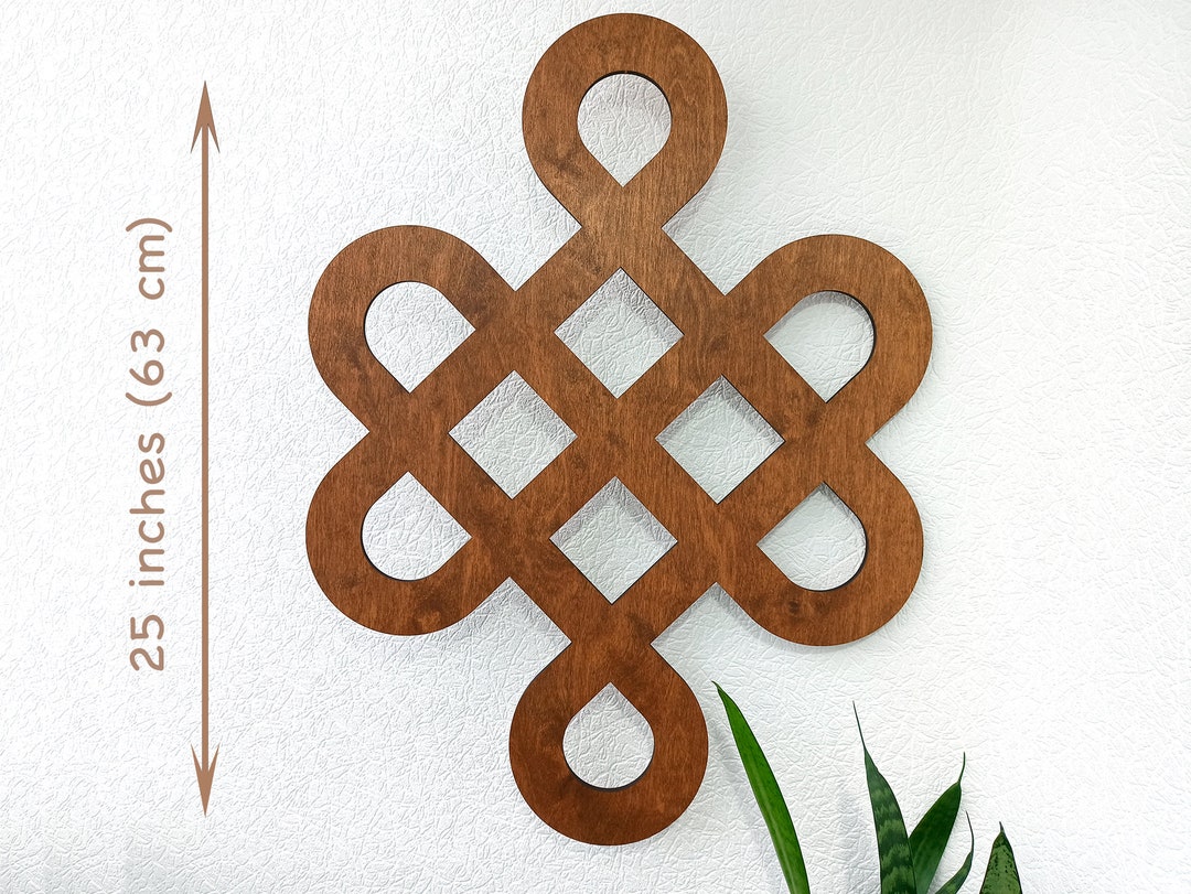 Endless Knot Wood Wall Hanging, Celtic Endless Knot, Infinity Knot Wall
