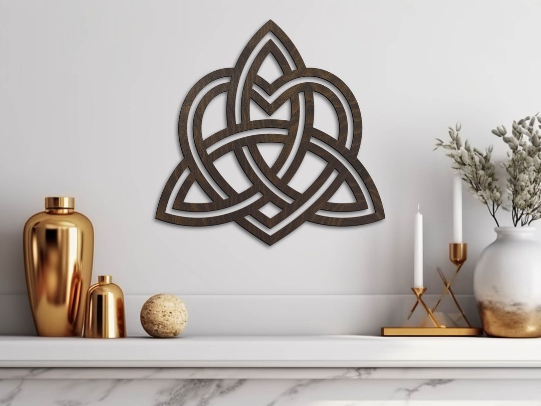 Celtic Knot Wall Decor Celtic Heart Knot Wood Wall Art Etsy