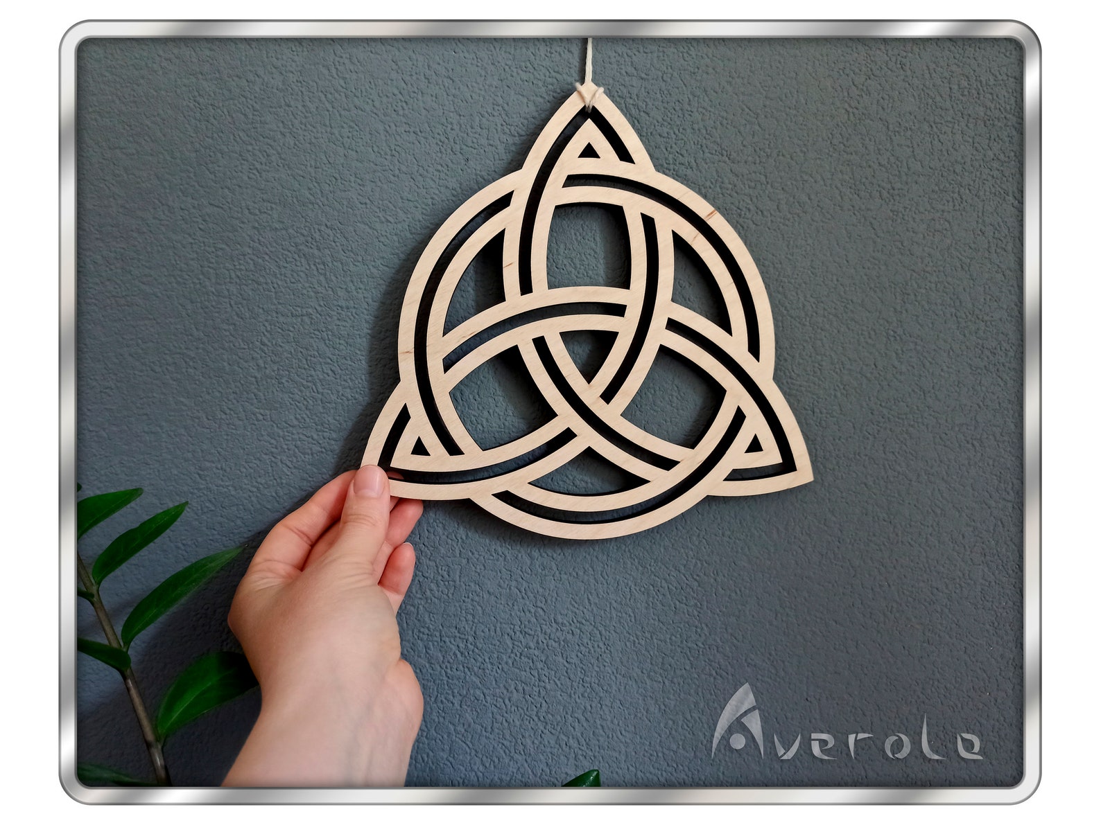 Irish celtic knot wood wall art Trinity knot wall hanging Etsy