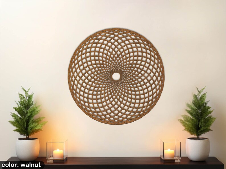 Torus Yantra Wood Wall Decor, Sacred Geometry Wall Art, Flower of Life ...