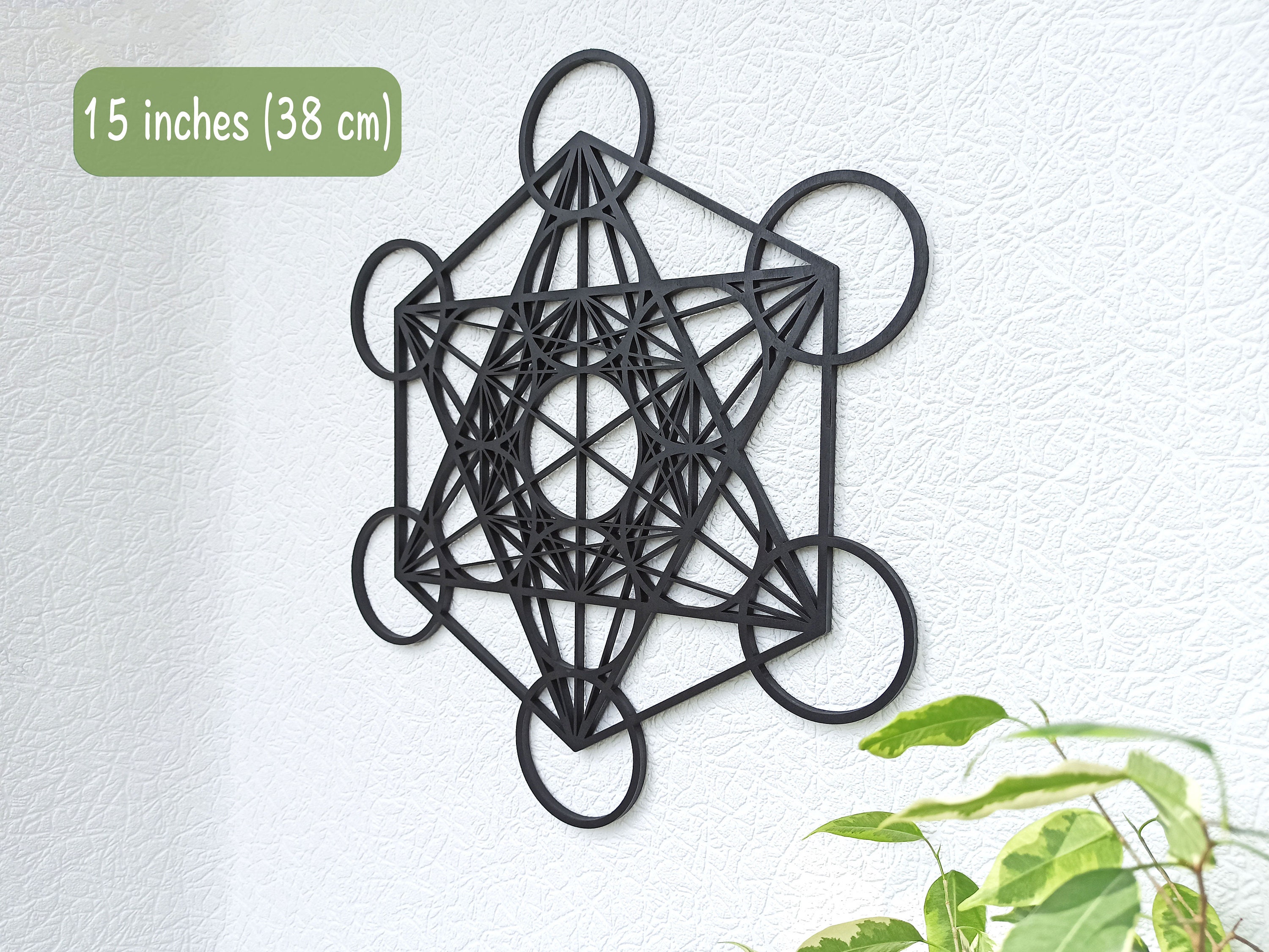 Metatrons Cube Wall Decor, Sacred Geometry Wall Art, Yoga Studio Decor ...