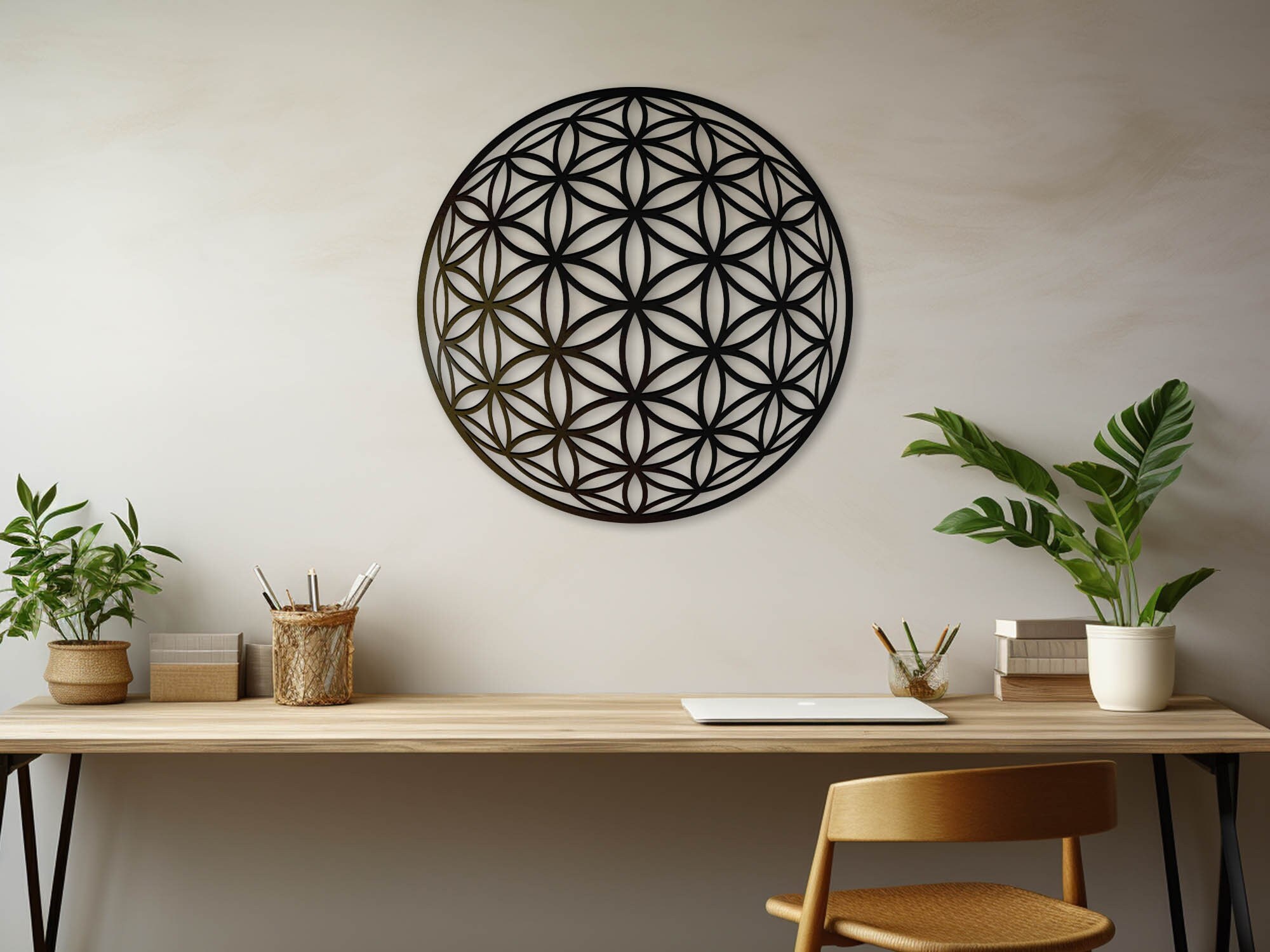 Flower of Life Wall Decor, Large Flower of Life Terracotta Wall Art ...