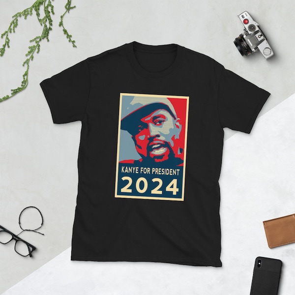 Kanye For President 2024 T-Shirt Unisex Softstyle Obama Hope Style