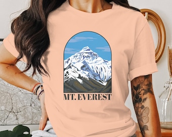 Mt. Everest Unisex T-shirt - Adventure Mountain Graphic Tee - Nature Hiking Shirt - Outdoors Lover Gift - Vintage Travel Unisex Shirt
