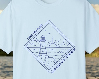 Maine T-shirt - Lyric Lighthouse Shirt, Music Lover Gift, Concert Tee
