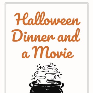 Halloween Dinner and a Movie Book