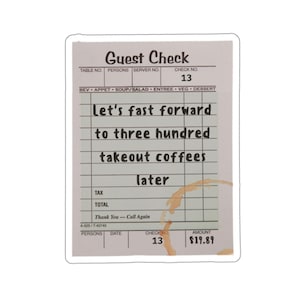 Is It Over Now Lyric Sticker - Guest Check Design
