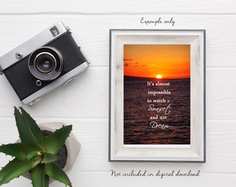 Ocean Download-Hawaii Ocean Art-Ocean Printable Wall Art-Hawaii Downloadable Print-Sunset Printable