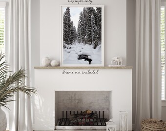 Winter Wall Art-Winter Decor-Winter Photography-Winter Trees Print-White Winter Forest-Christmas Wall Decor-Winter Wall Art Prints