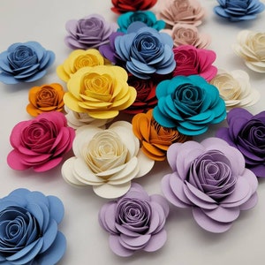 12 Paper Flowers, Hand Rolled