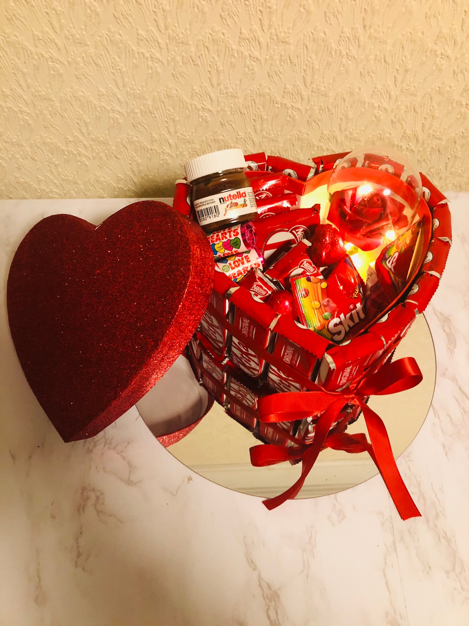 Heart Kit Kat chocolates gift box for a loved one .It Etsy