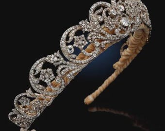 Spencer Tiara - Princess Diana's Wedding tiara Replica Silver 925.