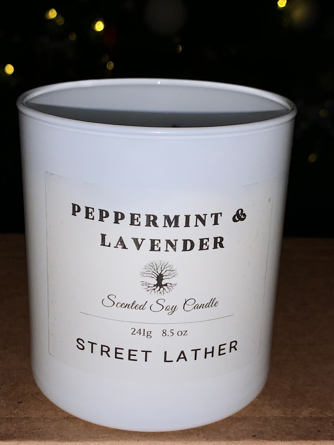 Peppermint & Lavender scented candle Etsy