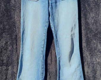 Vintage 90s Made In USA High Waist Flared Jeans