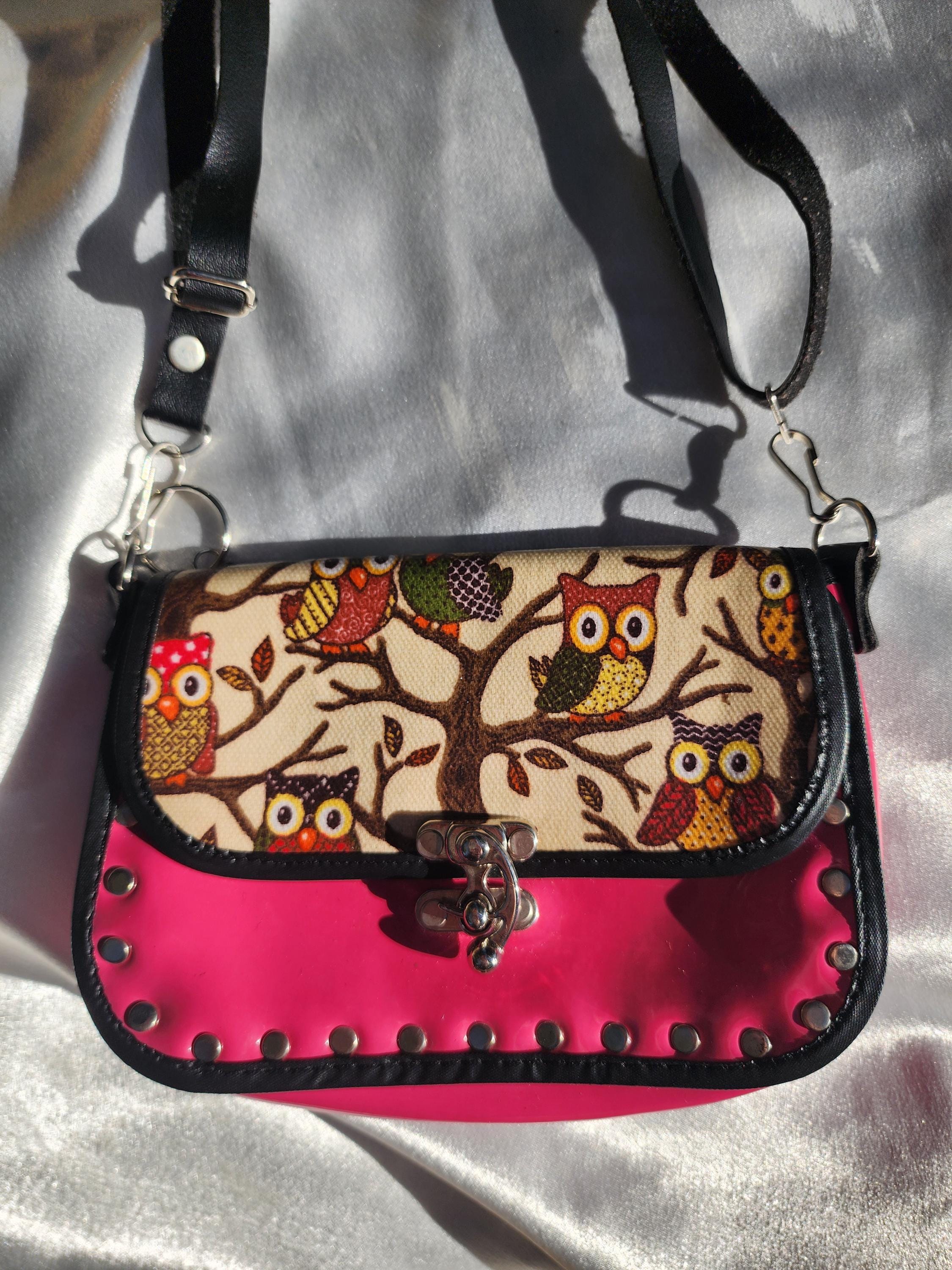 Pink Owl Handbag Purse