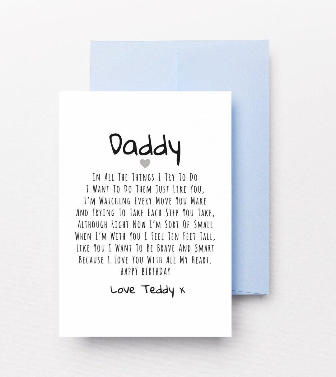 Daddy Birthday Card | Dad Birthday Card | From Daughter | From Son - Etsy