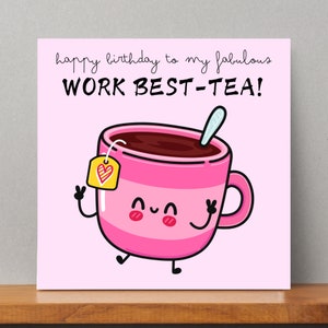 Work Bestie Geburtstagskarte|Geburtstagskarte für Arbeit Besties besties Karte | Beste Freundin zum Geburtstag funktionieren