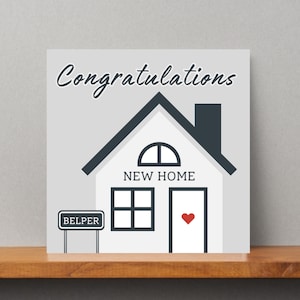 Personalised new home card- Home Town New home card