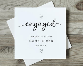 Personalised Engagement Card, Congratulations, Engagement Card, Engagement, Personalised Card