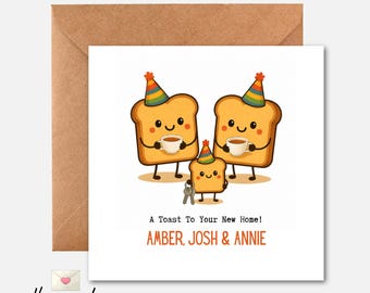 Funny New Home Card | Personalised New House Card | Toast New Home Card | Housewarming Card | Couple New Home Gift Card | First Home Card