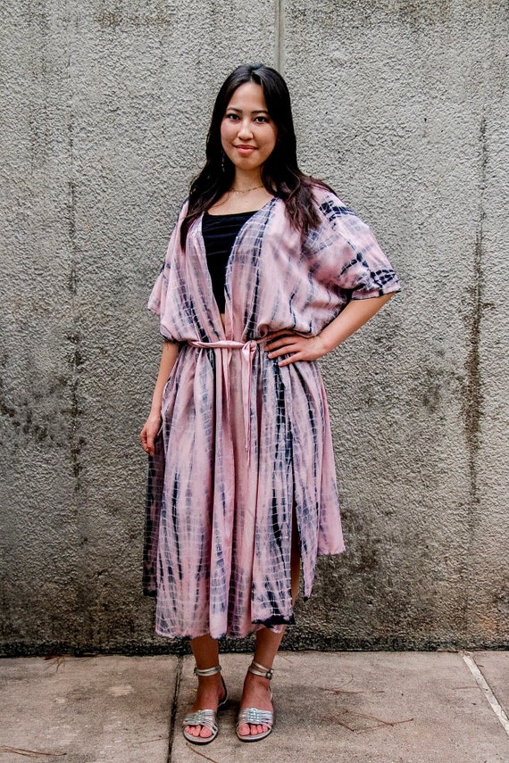Tie Dye Kimono Cover Up Hand-dyed 