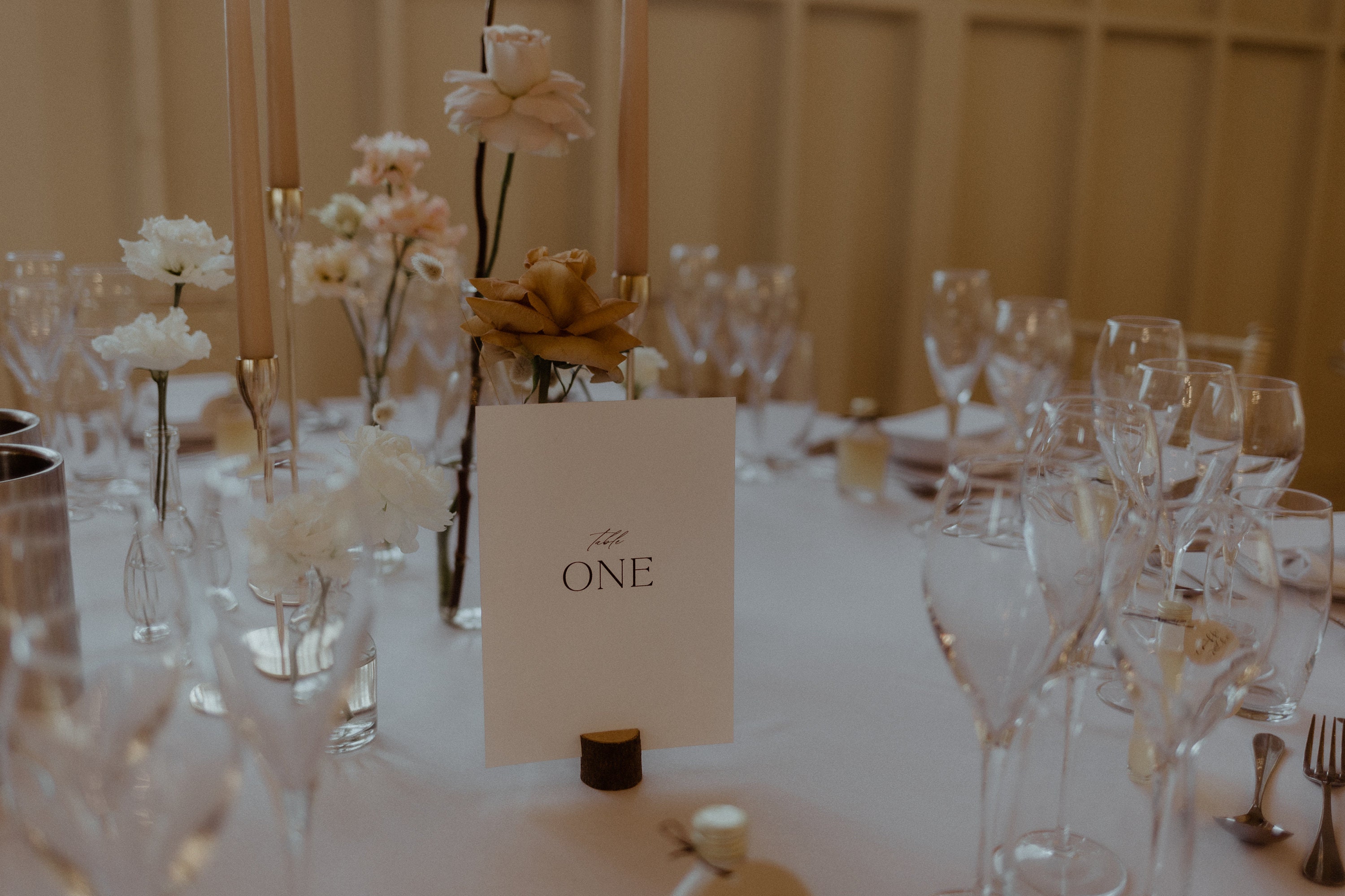 Wedding Table Numbers | Minimal Luxury Table Numbers | Bespoke Table ...