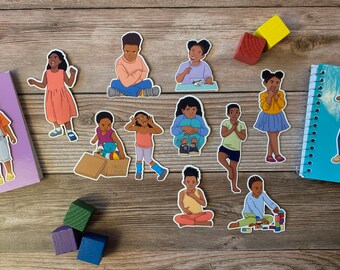 Calmarse Profesor de Inteligencia Emocional Afroamericano Melanina Sentimientos Pegatinas