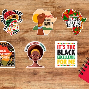 Black History Month, African American, Melanin,  Planner, Black History Teacher Stickers