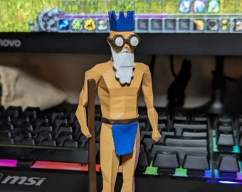 Runescape/OSRS Old Wise Man April fools figurine 3d printed cool gift for a gamer premium quality hand painted figurine statue collectable