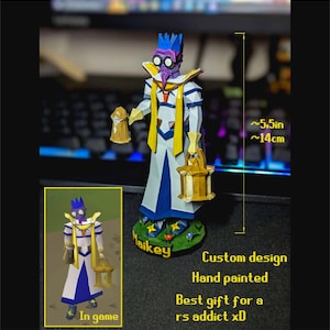 Make your Character come to LIFE! OSRS/Runescape/RS3 ONE of a kind Custom 3d printed figurine. Perfect gift for a boyfriend/friend/yourself.