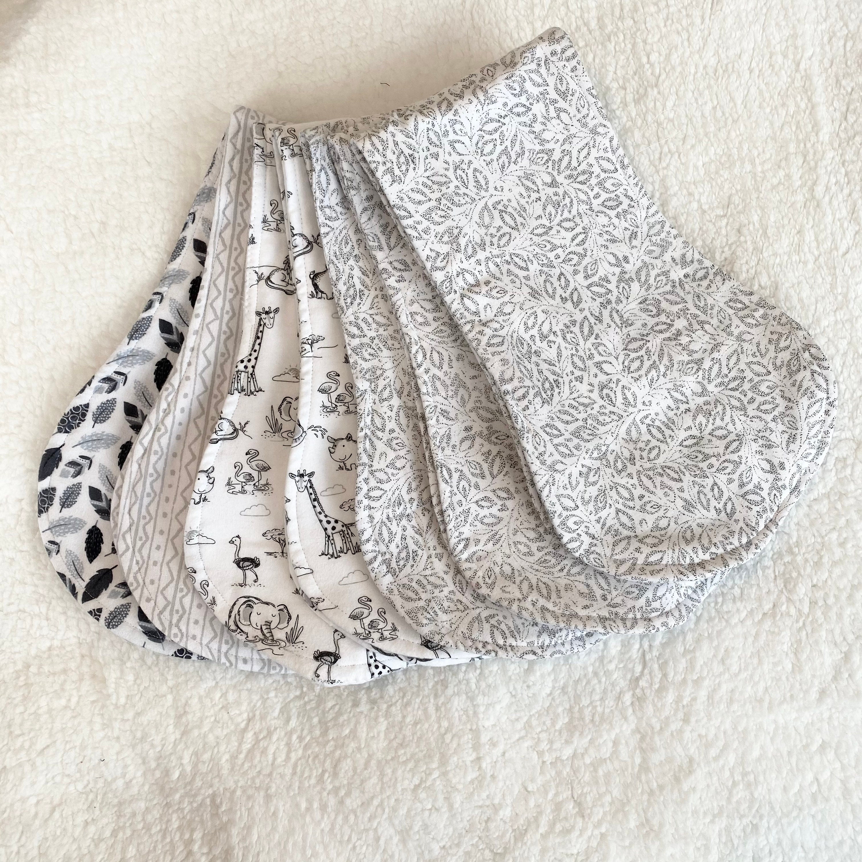 Burp Cloth set of 7 Etsy