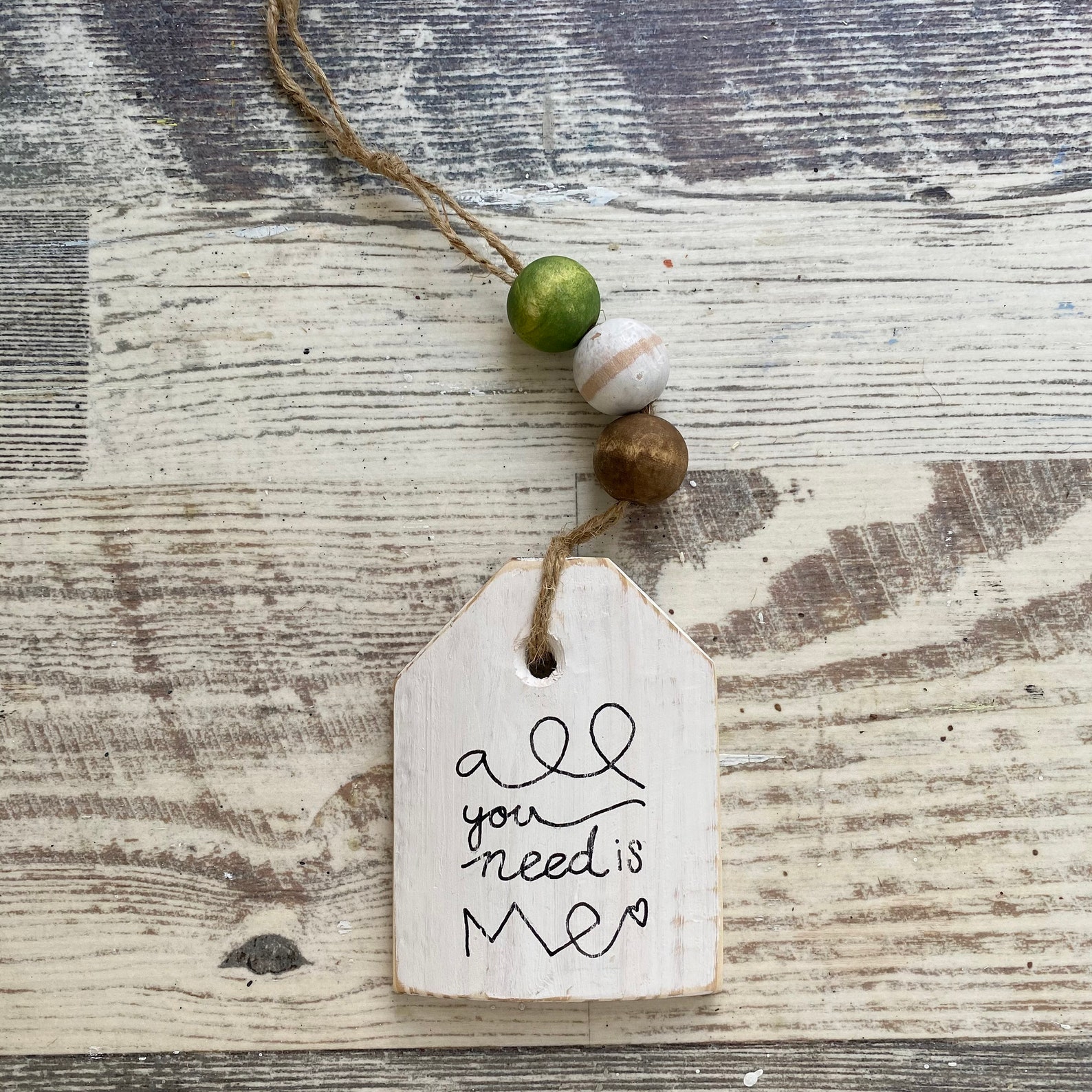 Baby Gift Tag Hanging Wooden Etsy