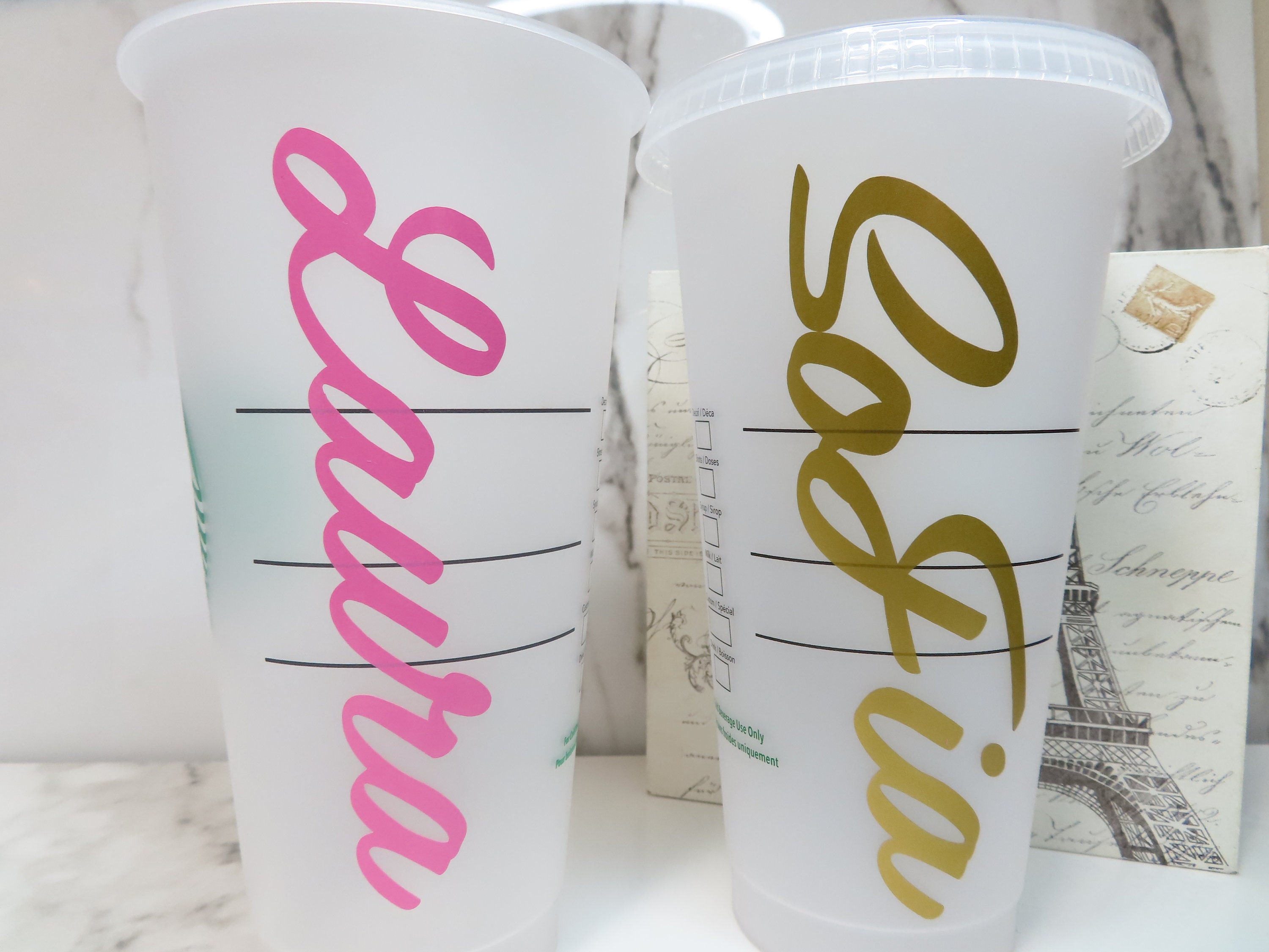 Personalized Glasses With Names CUSTOM STARBUCKS Cupperfect Personalized Gifts Milestone ...