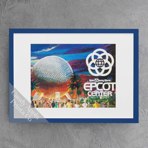 Epcot Center 80's Art Print - Disney World, Epcot Print, Epcot Poster, Epcot, Disney Prints, Disney Posters, Disney Art, Disneyana