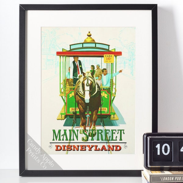 Main Street USA Print - Disneyland Print, Vintage Disney, Disney Poster, Disney Ride Print, Quality Print, Home Decor, Wall Art