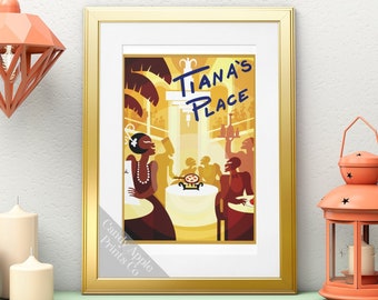 Tiana's Place Print - Princess and the Frog, Walt Disney Wall Art, Splash Mountain, Disneyland Poster