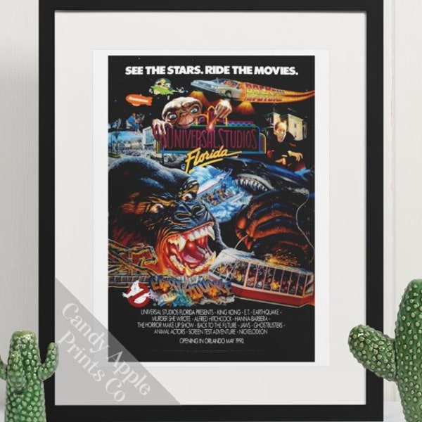 Universal Studios Florida 30th Anniversary Print - For Fans of the Movies & the Orlando Theme Park. Universal Studios Wall Art, Home Decor