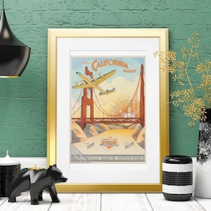 Disneys California Adventure Print - Condor Flats Air - Golden Gate Bridge, Disneyland, Disney Poster, Disney Print, Pixar Pier