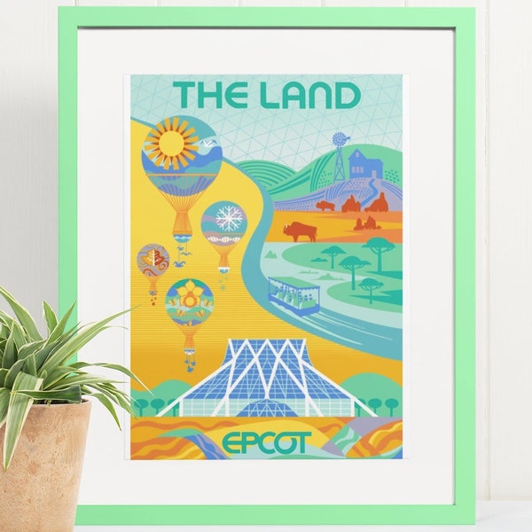 The Land Pavilion Print - For fans of Epcot Center. Epcot Poster, Epcot Print, Walt Disney World, Disney Poster, Disney Print.