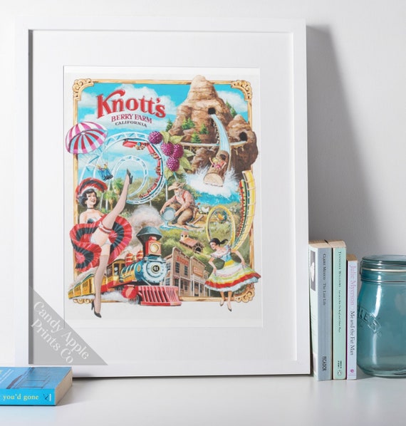 Knotts Berry Farm Print California Print Theme Park Print - Etsy